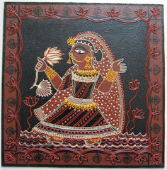 Madhubani Art - Lotus Lady