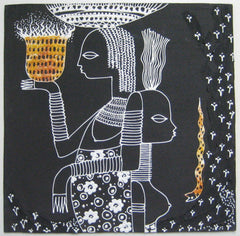 African Art - Pot and Snake